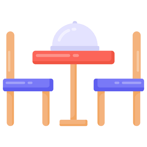 Dinner table table food tray food and restaurant icon
