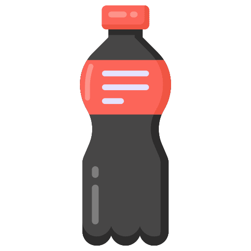 Soda coke bottle glass bottle icon