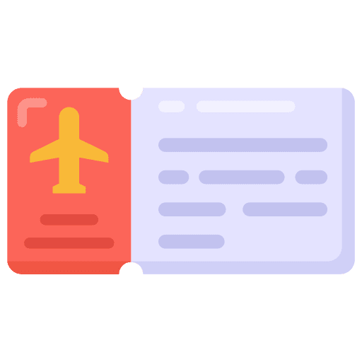 Ticket airfare ticket holidays icon