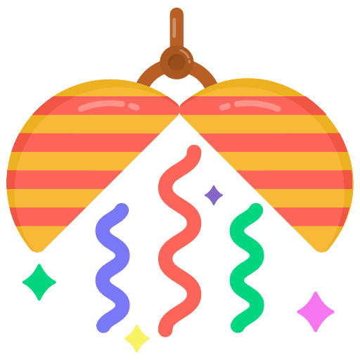 Confetti ball party celebration fun icon