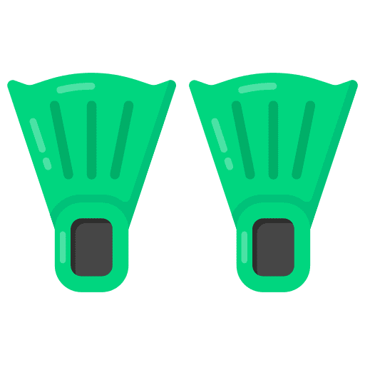 Fins sport equipment scuba diving swim icon