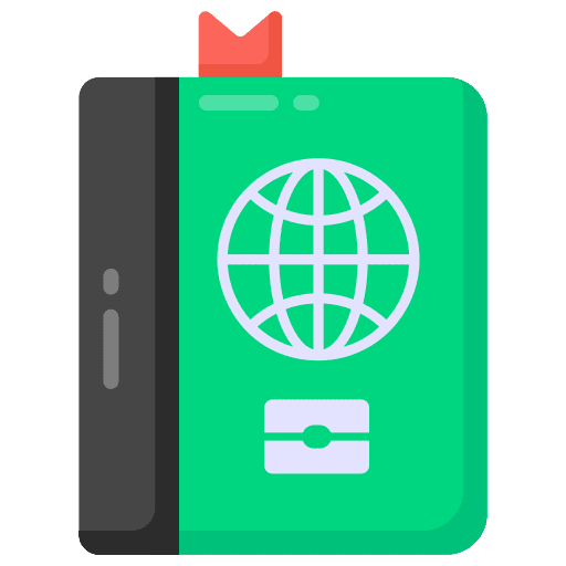 Passport technology document passport icon