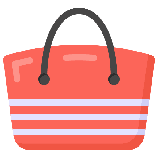 Bag holidays fashion handbag icon