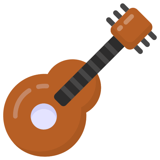 Guitar orchestra musical instrument holidays icon