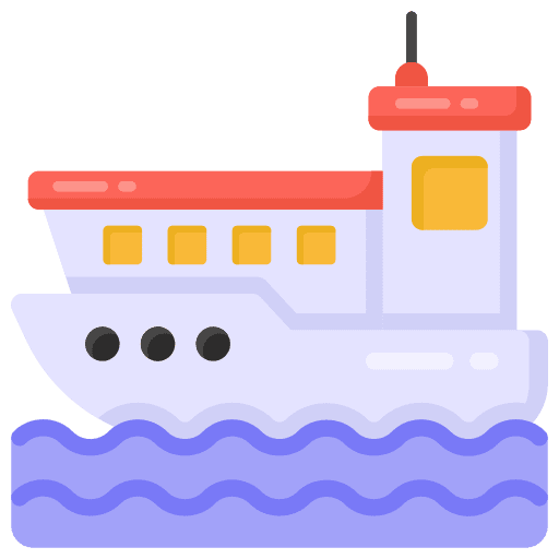 Ship ferry boat cruise yacht icon