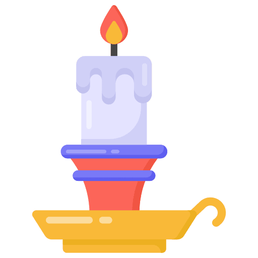 Candle light esoteric holidays icon