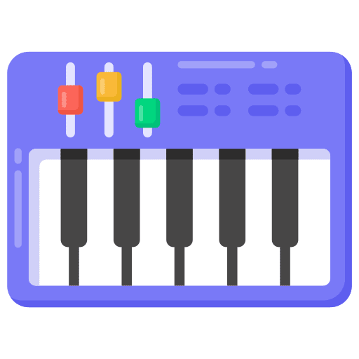 Piano musical instrument electronics keyboard icon
