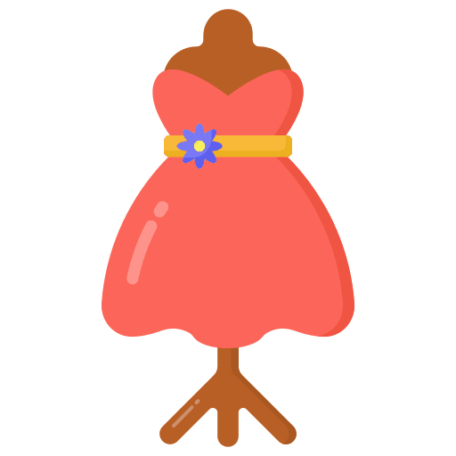 Wedding dress clothes elegant dresses icon