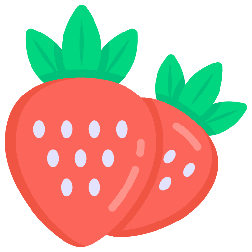 Strawberries strawberry healthy food vegan icon