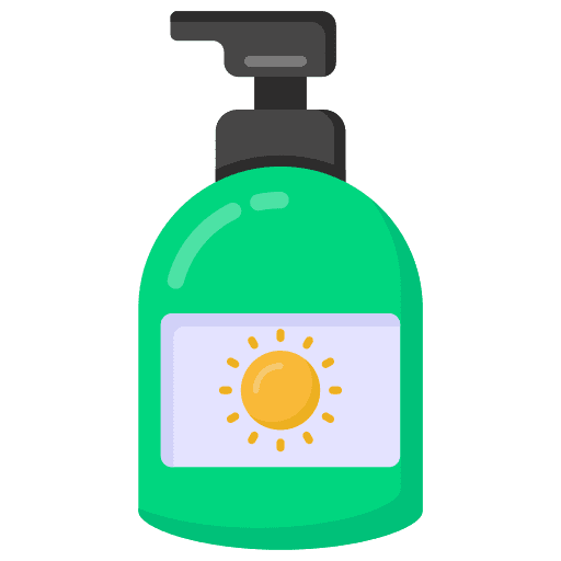 Sunblock sunscreen cosmetics sun protection icon
