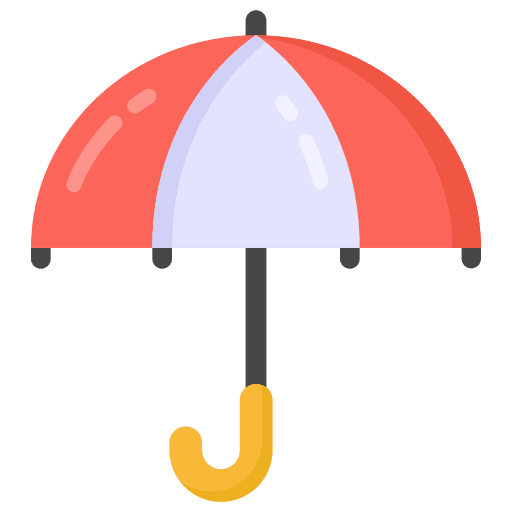 Umbrella beach summer holidays icon