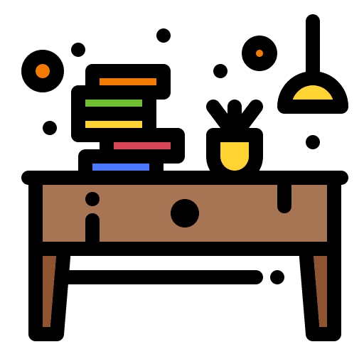 Desk furniture and household home decoration office table icon