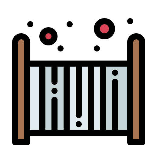 Baby crib cot kid and baby baby bed icon