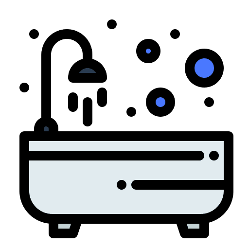 Bathtub wellness clean bathroom icon