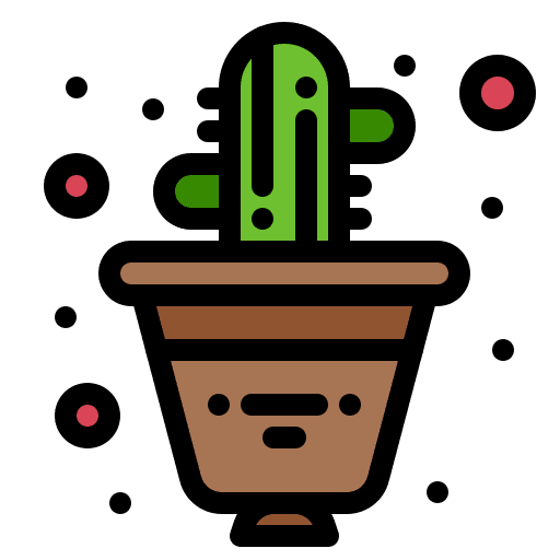 Cactus home decoration nature cactus icon