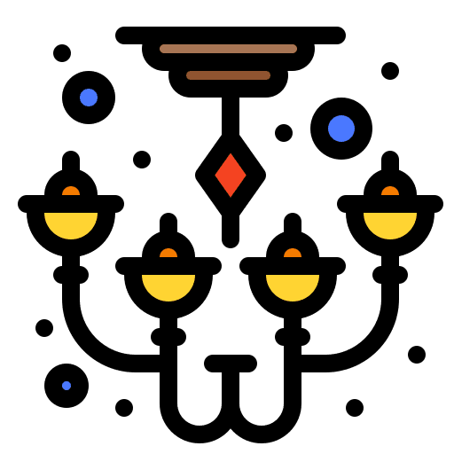 Chandelier illumination chandelier electronics icon