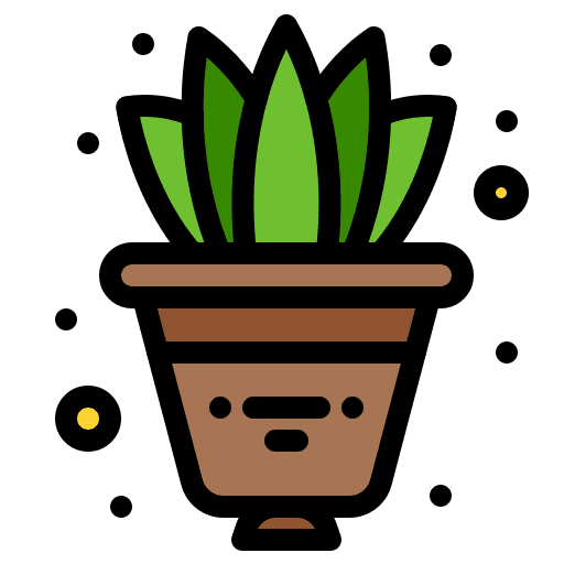House plants furniture and household botanic nature icon