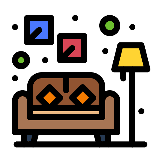 Sofa couch lamp sofa icon