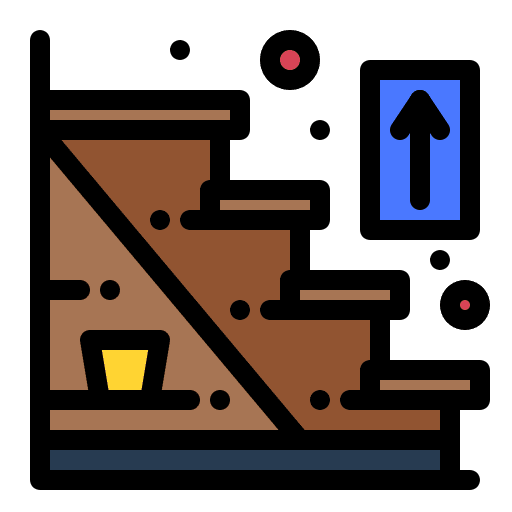 Stairs building furniture furniture and household icon