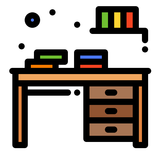 Table desk home decor office icon