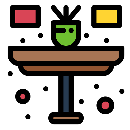 Table table house plants studio icon