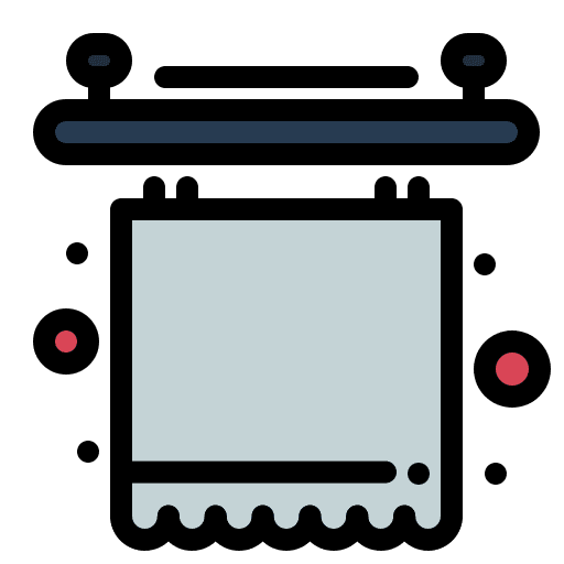 Towel hanger dry beauty wiping icon