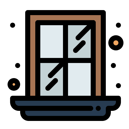 Window house things furniture and household buildings icon