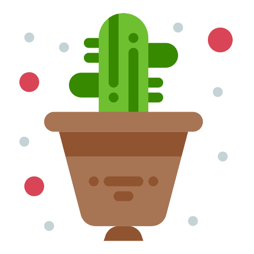 Cactus botanic plant pot botanical icon