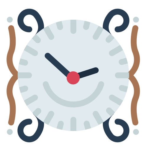 Clock home decoration vintage time icon
