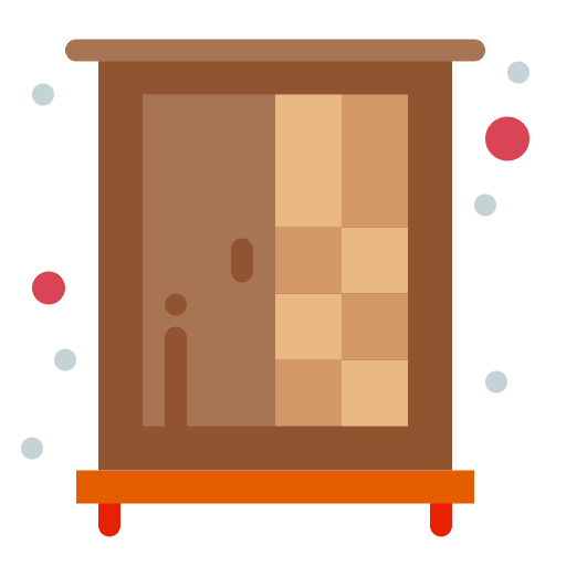 Cupboard cupboard wardrobe storage icon
