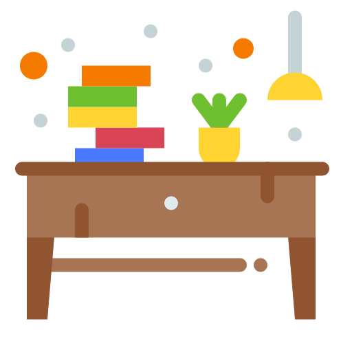 Desk desk office table drawers icon