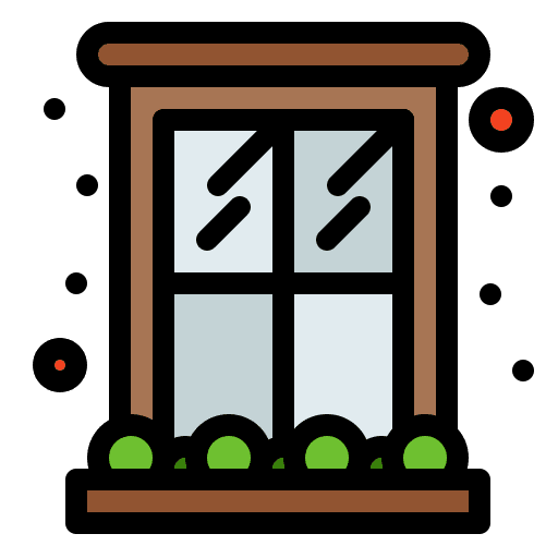 Window house house things furniture and household icon