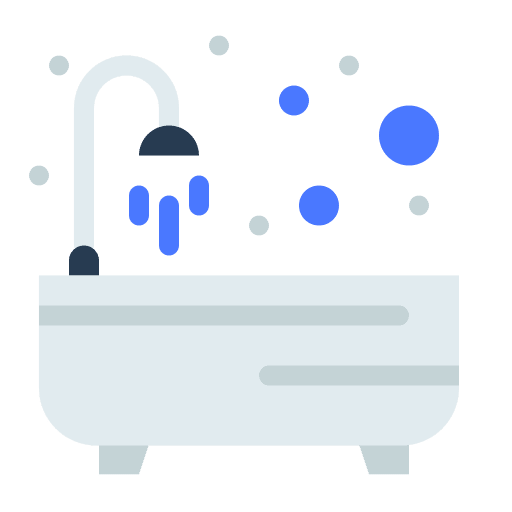 Bathtub clean bathroom tub icon