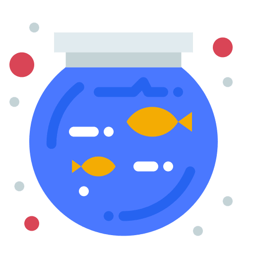 Fish bowl fish tank fish aquarium icon