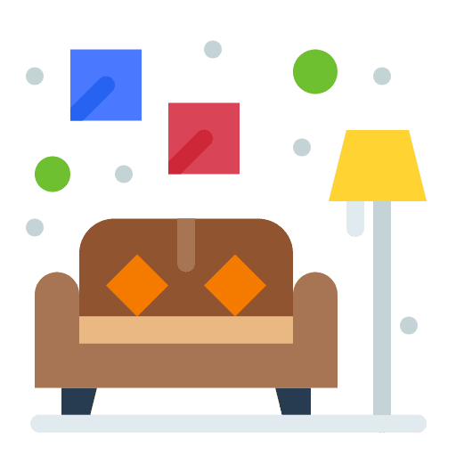 Sofa home furniture decoration living room icon