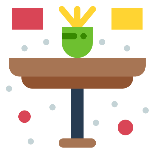 Table chair furniture and household desk icon