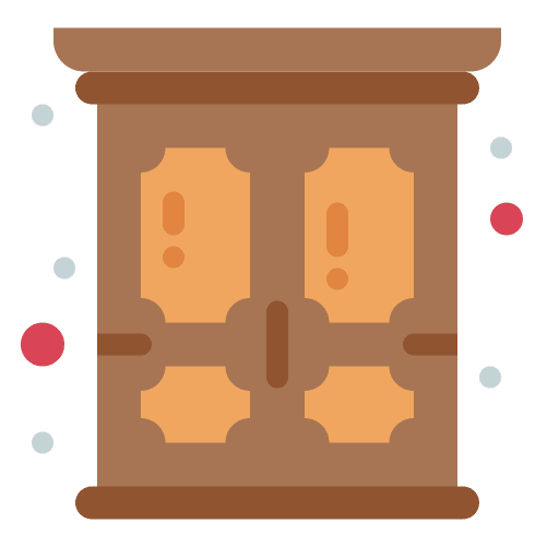 Wardrobe interior decoration clothes icon