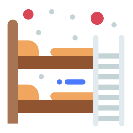 Bunk bed bunk bed rest sleep icon