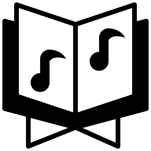 Gospel musical note music and multimedia music sheet icon
