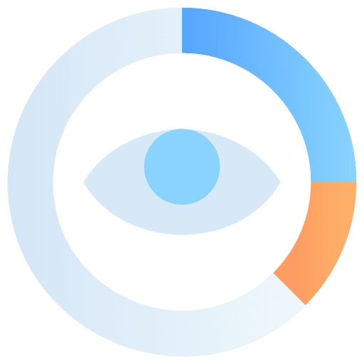 Data analytics audit statistics donut chart icon Data analytics audit statistics donut chart icon