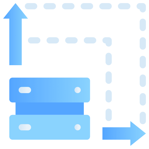 Scalable resolution scalability storage icon