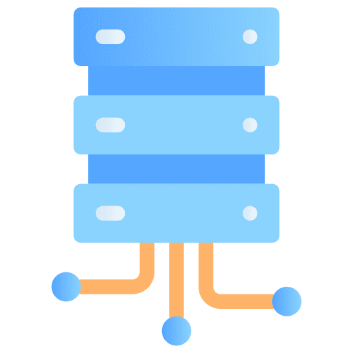 Server hosting database server icon Server hosting database server icon