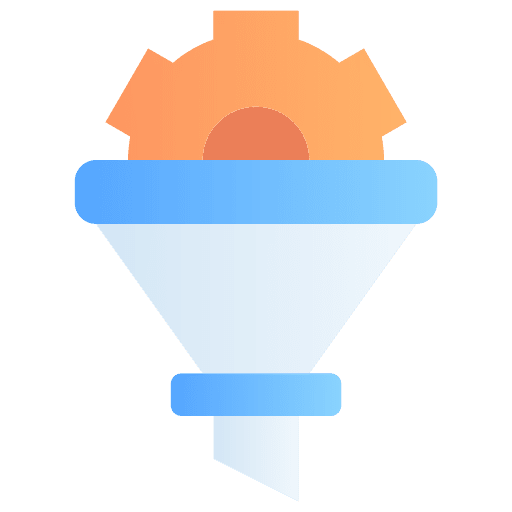 Setting data processing funnel settings icon Setting data processing funnel settings icon