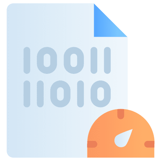 Speed data speed document icon