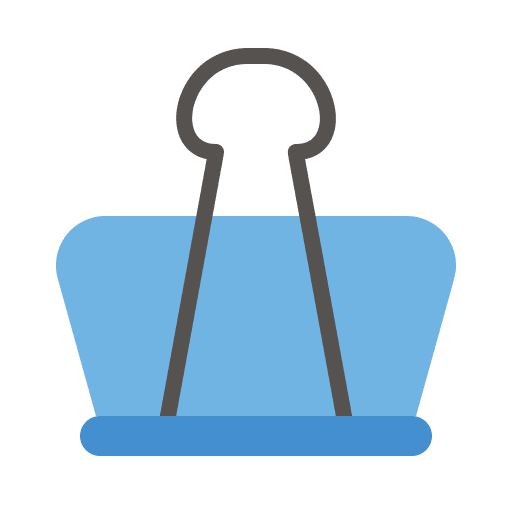 Binder clip paper clip office material school material icon