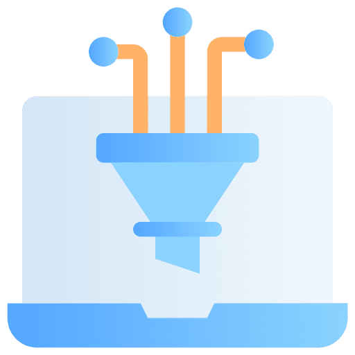 Data processing funnel data management ui icon Data processing funnel data management ui icon