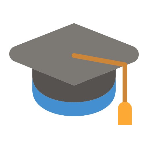 Graduate cap mortarboard college graduate cap icon