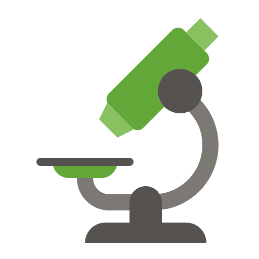 Microscope science laboratory medical icon