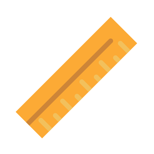 Ruler school material geometry ruler icon