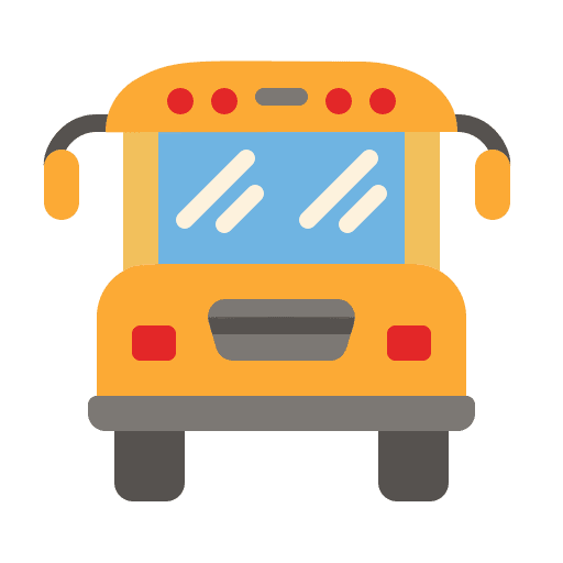 School bus public transport transportation electric bus icon